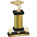 Premium Single Gold Carbon Fiber Fourth Place Cars Trophy