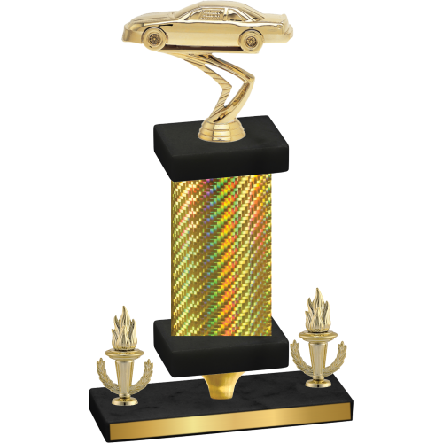 Premium Single Gold Carbon Fiber Victory Cars Trophy