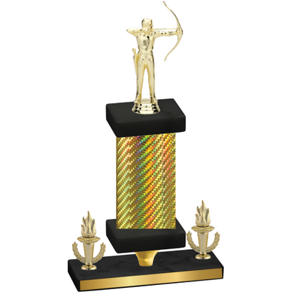 Premium Single Gold Carbon Fiber Victory Archery Trophy
