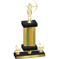 Premium Single Gold Carbon Fiber Second Place Archery Trophy