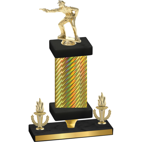 Premium Single Gold Carbon Fiber Victory Shooter Trophy