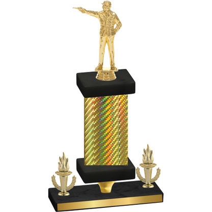 Premium Single Gold Carbon Fiber Victory Shooter Trophy