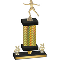 Premium Single Gold Carbon Fiber Year Skater Trophy