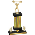 Premium Single Gold Carbon Fiber Year Weights Trophy