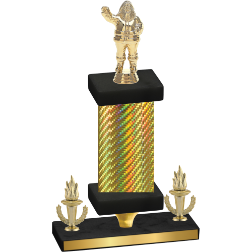 Premium Single Gold Carbon Fiber Victory Holiday Trophy