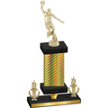 Premium Single Gold Carbon Fiber Victory Basketball Trophy