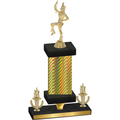 Premium Single Gold Carbon Fiber Victory Majorette Trophy