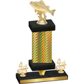 Premium Single Gold Carbon Fiber Fourth Place Fishing Trophy