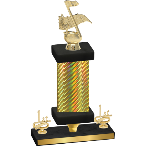 Premium Single Gold Carbon Fiber First Place Music Trophy