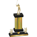 Premium Single Gold Carbon Fiber Year Golf Trophy