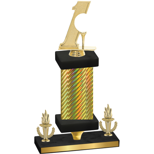 Premium Single Gold Carbon Fiber Victory Golf Trophy
