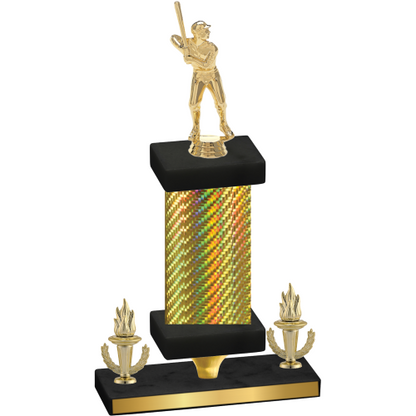 Premium Single Gold Carbon Fiber Victory Baseball Trophy