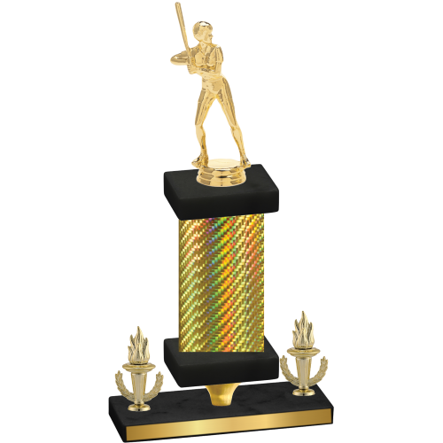 Premium Single Gold Carbon Fiber Victory Softball Trophy