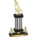 Premium Single Silver Glacier Victory Football Trophy