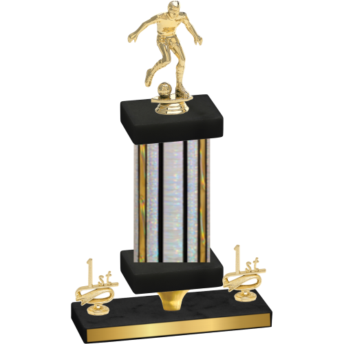 Premium Single Silver Glacier First Place Soccer Trophy