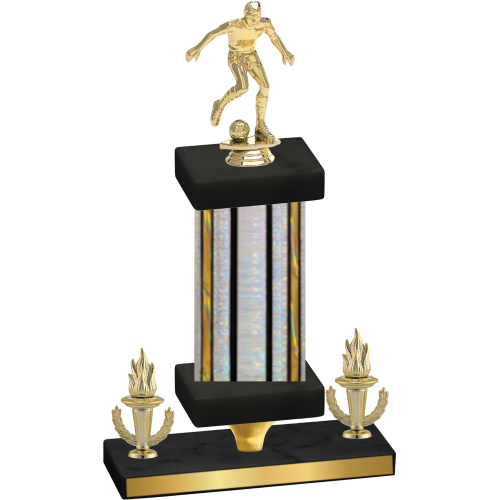 Premium Single Silver Glacier Victory Soccer Trophy