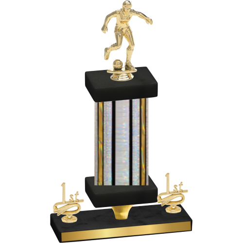 Premium Single Silver Glacier First Place Soccer Trophy