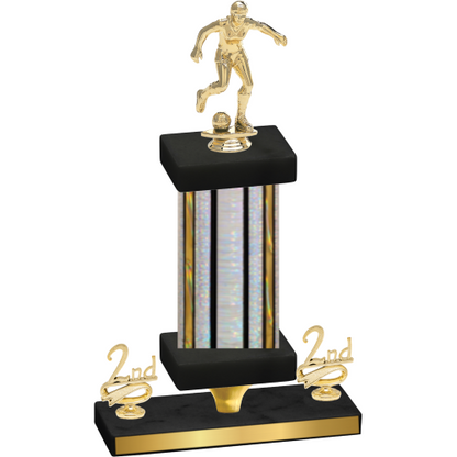 Premium Single Silver Glacier Second Place Soccer Trophy