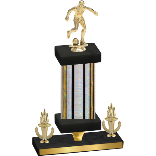 Premium Single Silver Glacier Victory Soccer Trophy