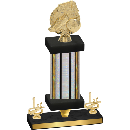 Premium Single Silver Glacier First Place Soccer Trophy