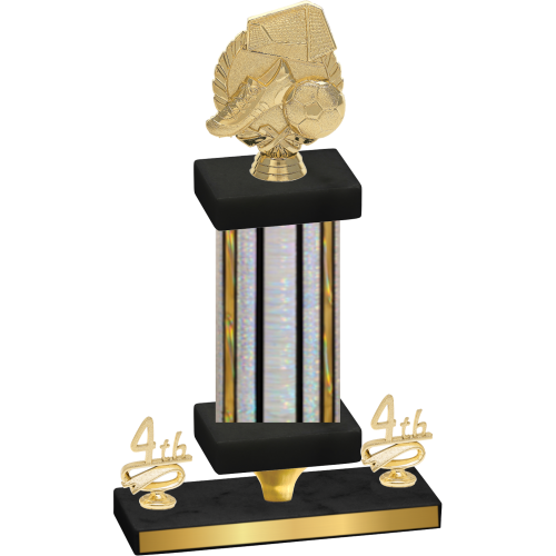 Premium Single Silver Glacier Fourth Place Soccer Trophy