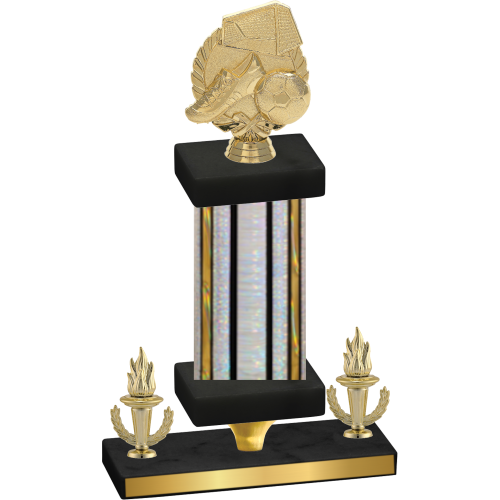 Premium Single Silver Glacier Victory Soccer Trophy