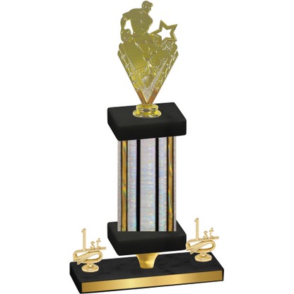 Premium Single Silver Glacier First Place Rugby Trophy