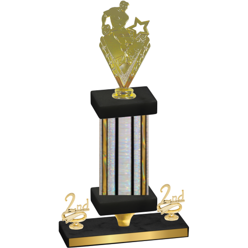 Premium Single Silver Glacier Second Place Rugby Trophy