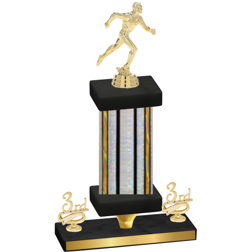 Premium Single Silver Glacier Third Place Running Trophy