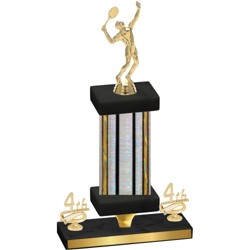 Premium Single Silver Glacier Fourth Place Tennis Trophy