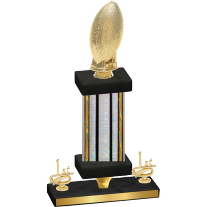 Premium Single Silver Glacier First Place Football Trophy