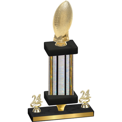 Premium Single Silver Glacier Year Football Trophy