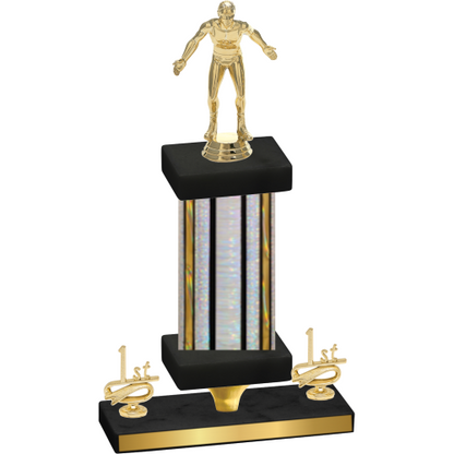 Premium Single Silver Glacier First Place Wrestling Trophy