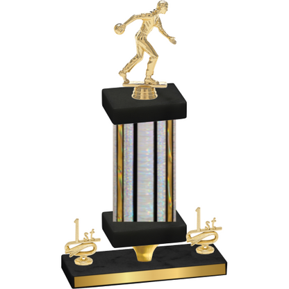 Premium Single Silver Glacier First Place Bowling Trophy