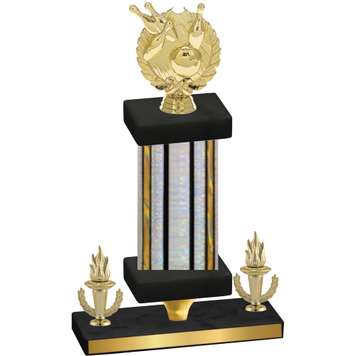 Premium Single Silver Glacier Victory Bowling Trophy