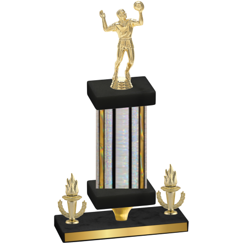 Premium Single Silver Glacier Victory Volleyball Trophy