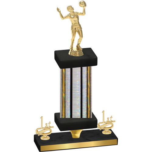 Premium Single Silver Glacier First Place Volleyball Trophy