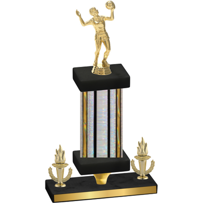 Premium Single Silver Glacier Victory Volleyball Trophy