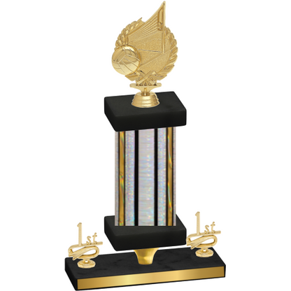 Premium Single Silver Glacier First Place Volleyball Trophy