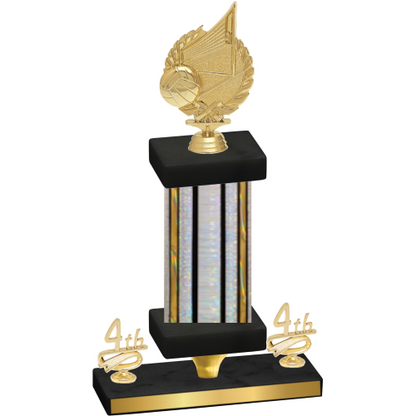 Premium Single Silver Glacier Fourth Place Volleyball Trophy