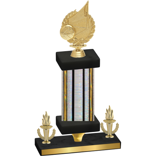 Premium Single Silver Glacier Victory Volleyball Trophy