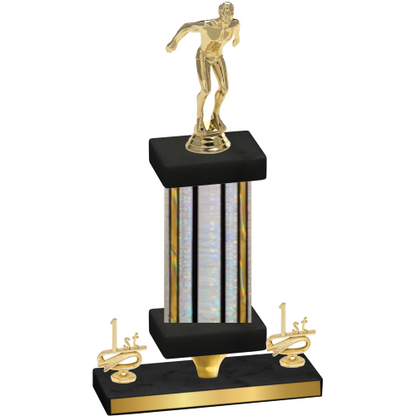 Premium Single Silver Glacier First Place Swimming Trophy