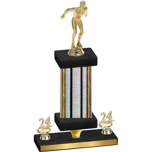 Premium Single Silver Glacier Year Swimming Trophy