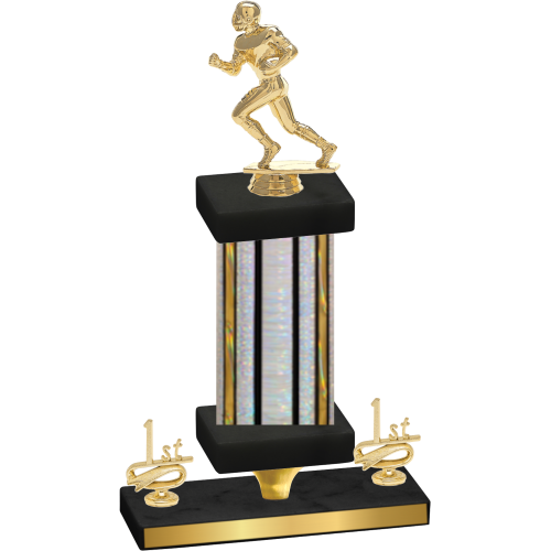 Premium Single Silver Glacier First Place Football Trophy