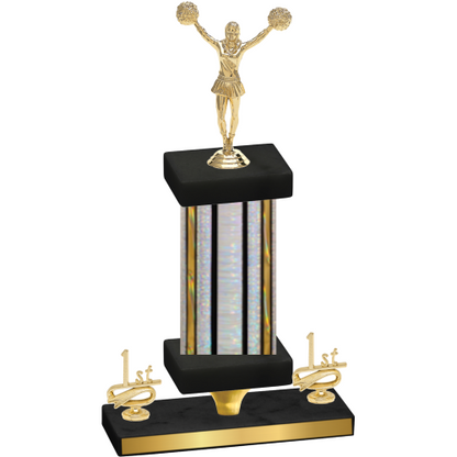 Premium Single Silver Glacier First Place Cheerleading Trophy