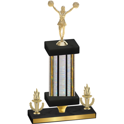 Premium Single Silver Glacier Victory Cheerleading Trophy