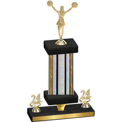 Premium Single Silver Glacier Year Cheerleading Trophy