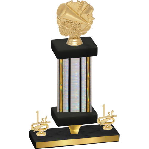 Premium Single Silver Glacier First Place Cheerleading Trophy