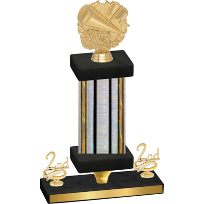 Premium Single Silver Glacier Second Place Cheerleading Trophy