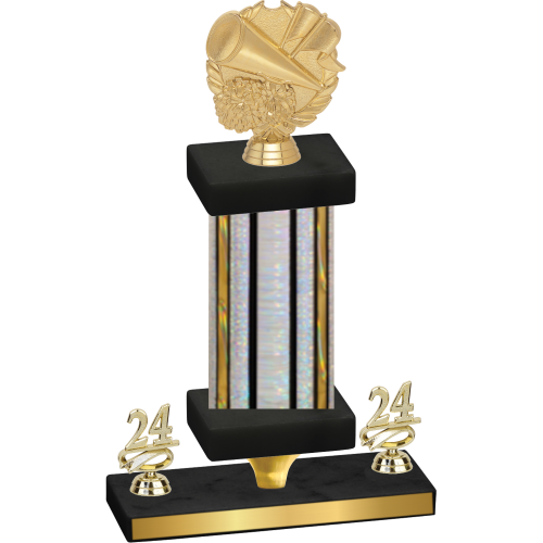 Premium Single Silver Glacier Year Cheerleading Trophy